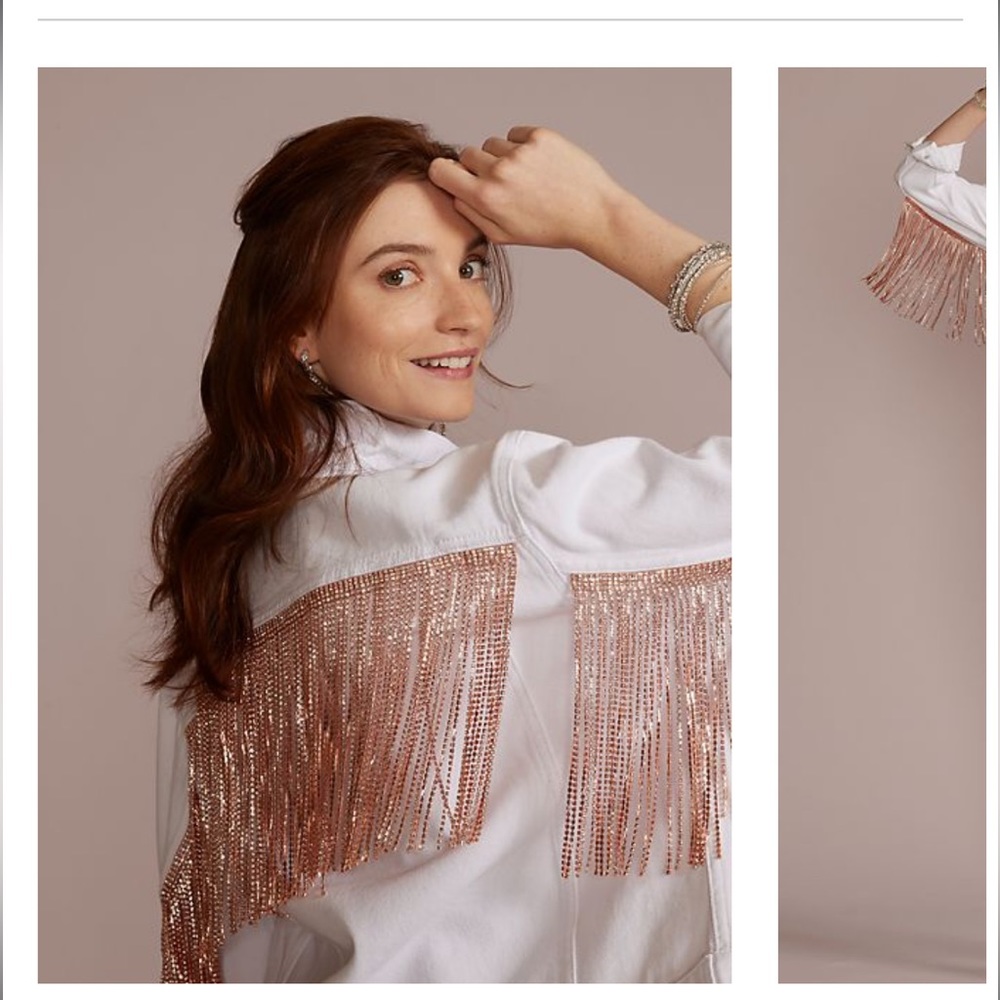 danielxdiamond rose gold fringe jacket
